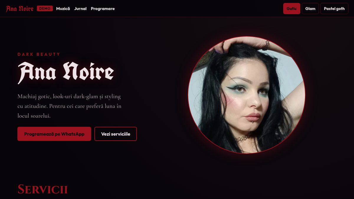 Captură de pe demo-ul Ana Noire